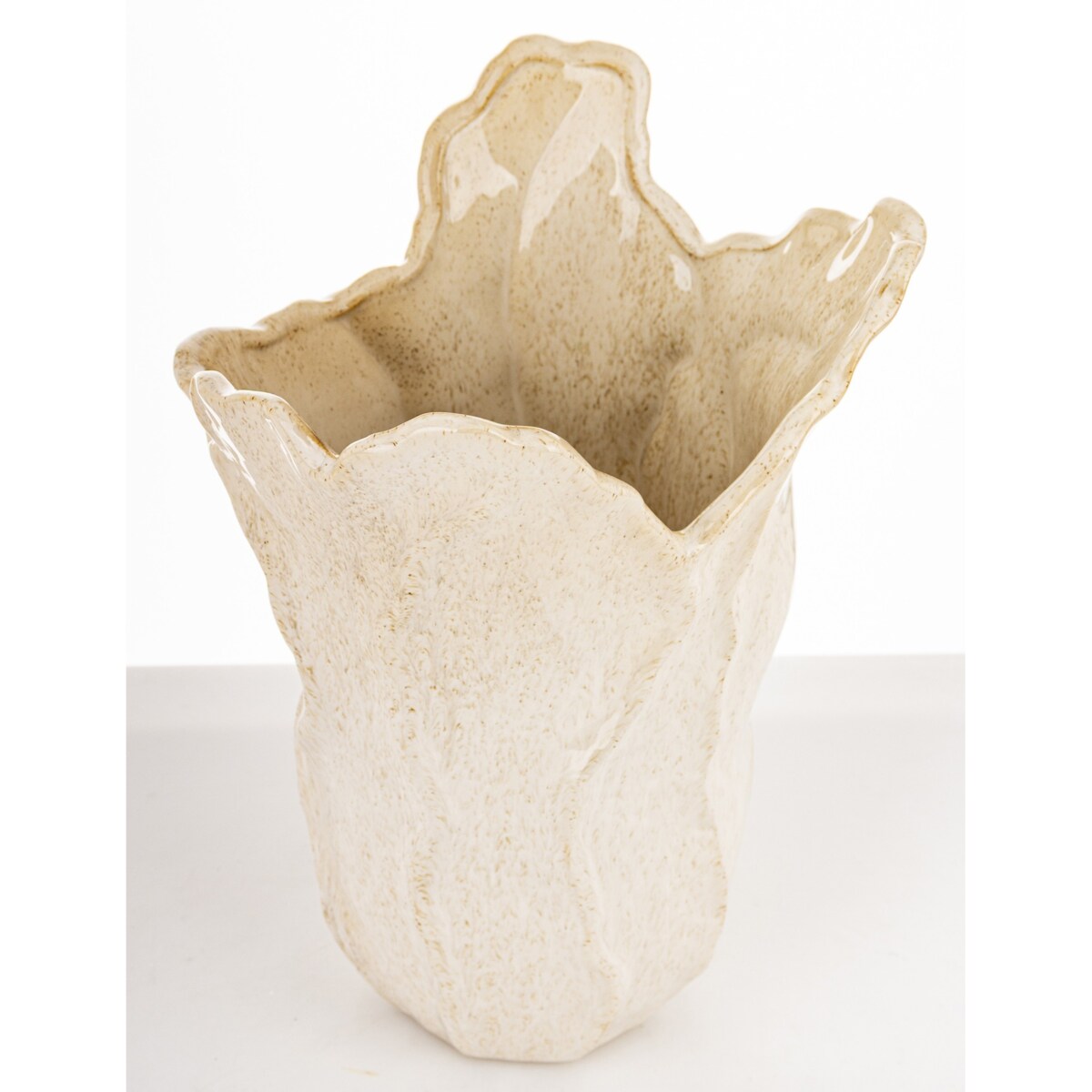 Wazon ceramiczny 28x23,5x21 cm VAZA-2 medium beżowy