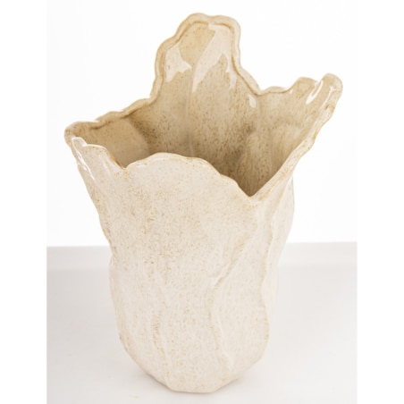 Wazon ceramiczny 28x23,5x21 cm VAZA-2 medium beżowy