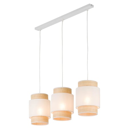 Wisząca lampa potrójna nad stół Boho 5654 TK Lighting ekologiczna biała