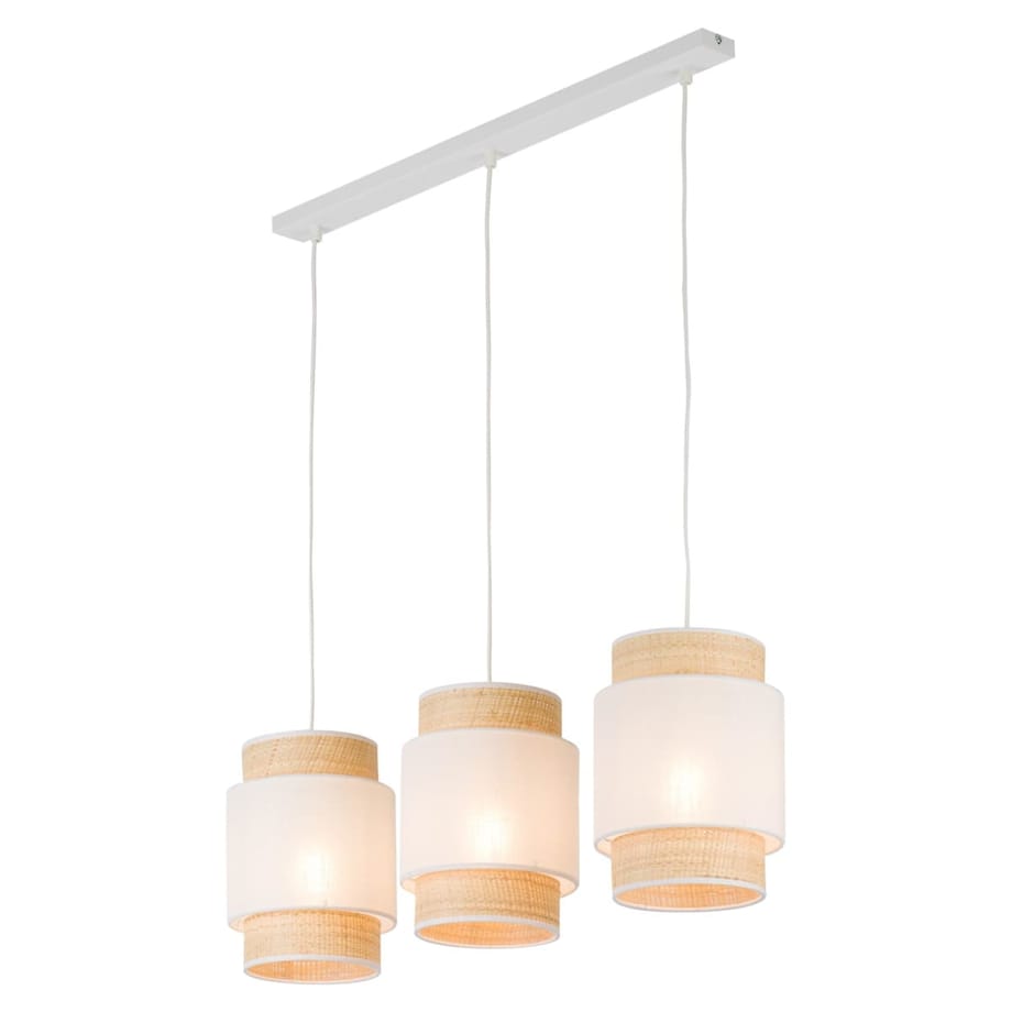 Wisząca lampa potrójna nad stół Boho 5654 TK Lighting ekologiczna biała