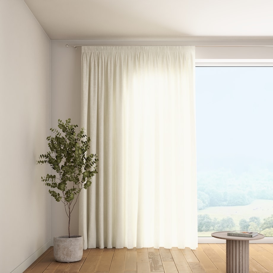 Zasłona na taśmie marszczącej 1 szt. 130x245 ecru