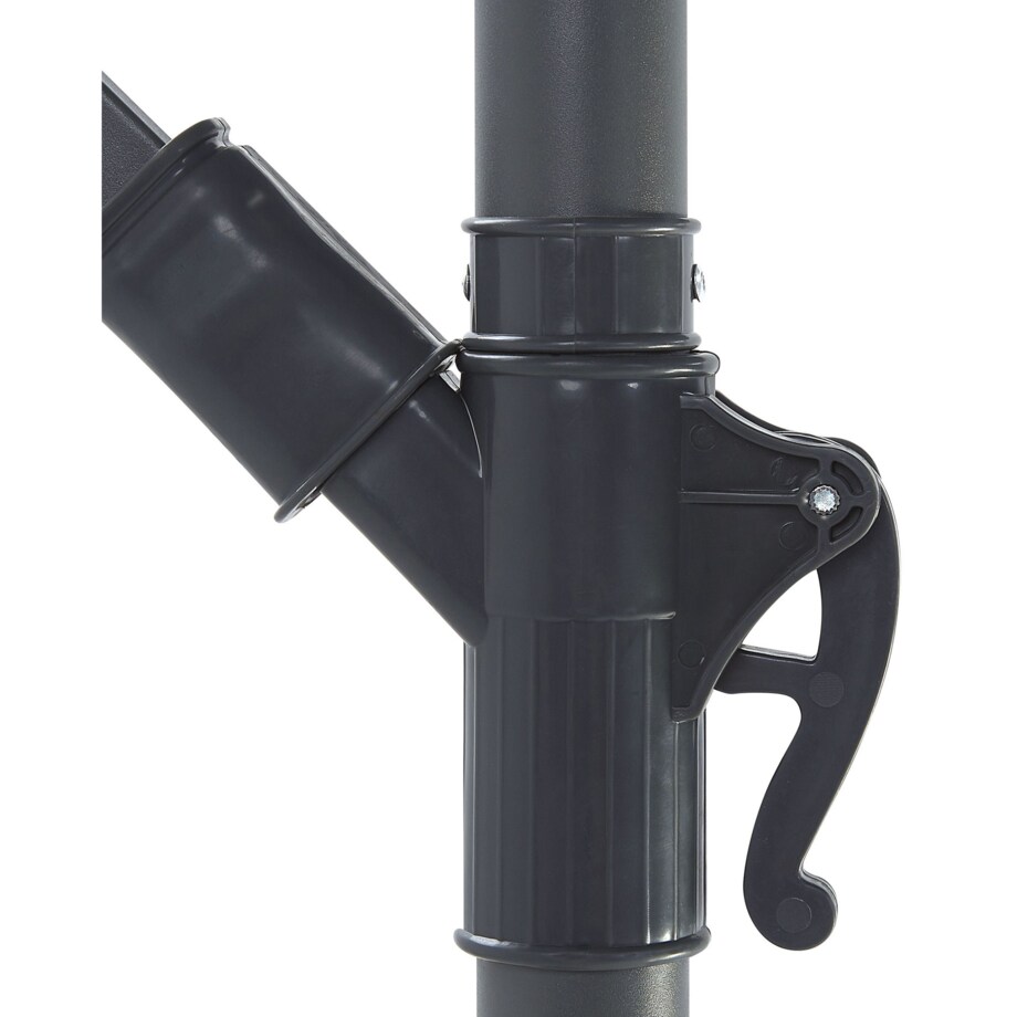 Parasol ogrodowy LED ⌀ 285 cm szary CORVAL