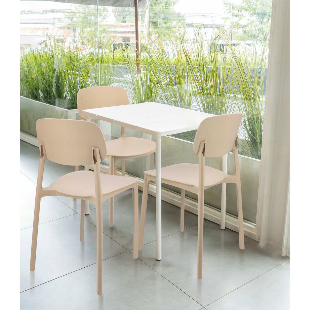 4 X Krzesło Do Jadalni Kuchni Stołu Zestaw Komplet Lara Beżowe