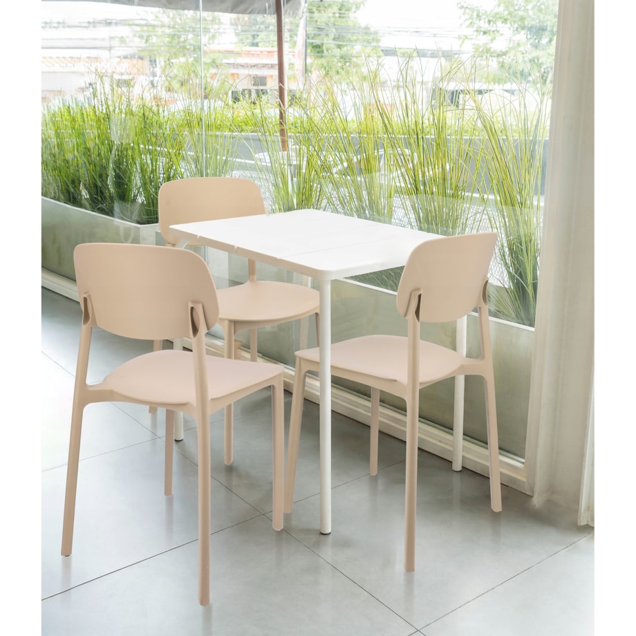 4 X Krzesło Do Jadalni Kuchni Stołu Zestaw Komplet Lara Beżowe