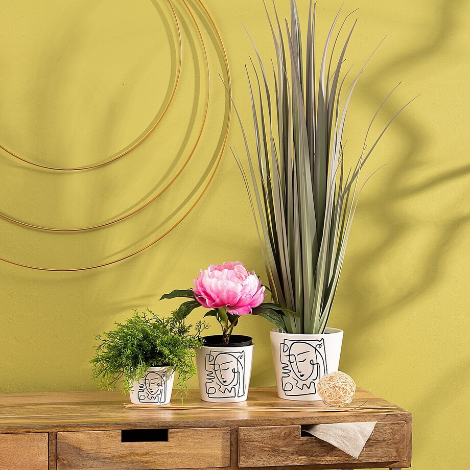 Osłona na doniczkę Face II 12cm, ⌀13 x 12 cm