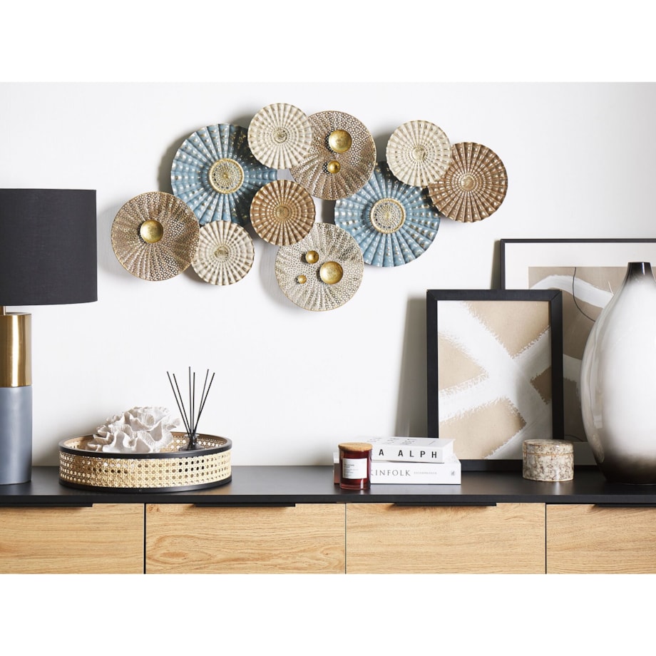 Dekoracja ścienna niebiesko-beżowa HASSIUM