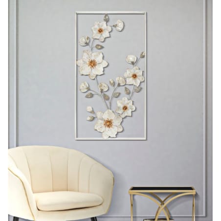 Dekoracja ścienna Flix, kolor wielokolorowy, żelazo, 50 x 90,5 cm, styl glamour, do salonu i przedpokoju, Mauro Ferretti