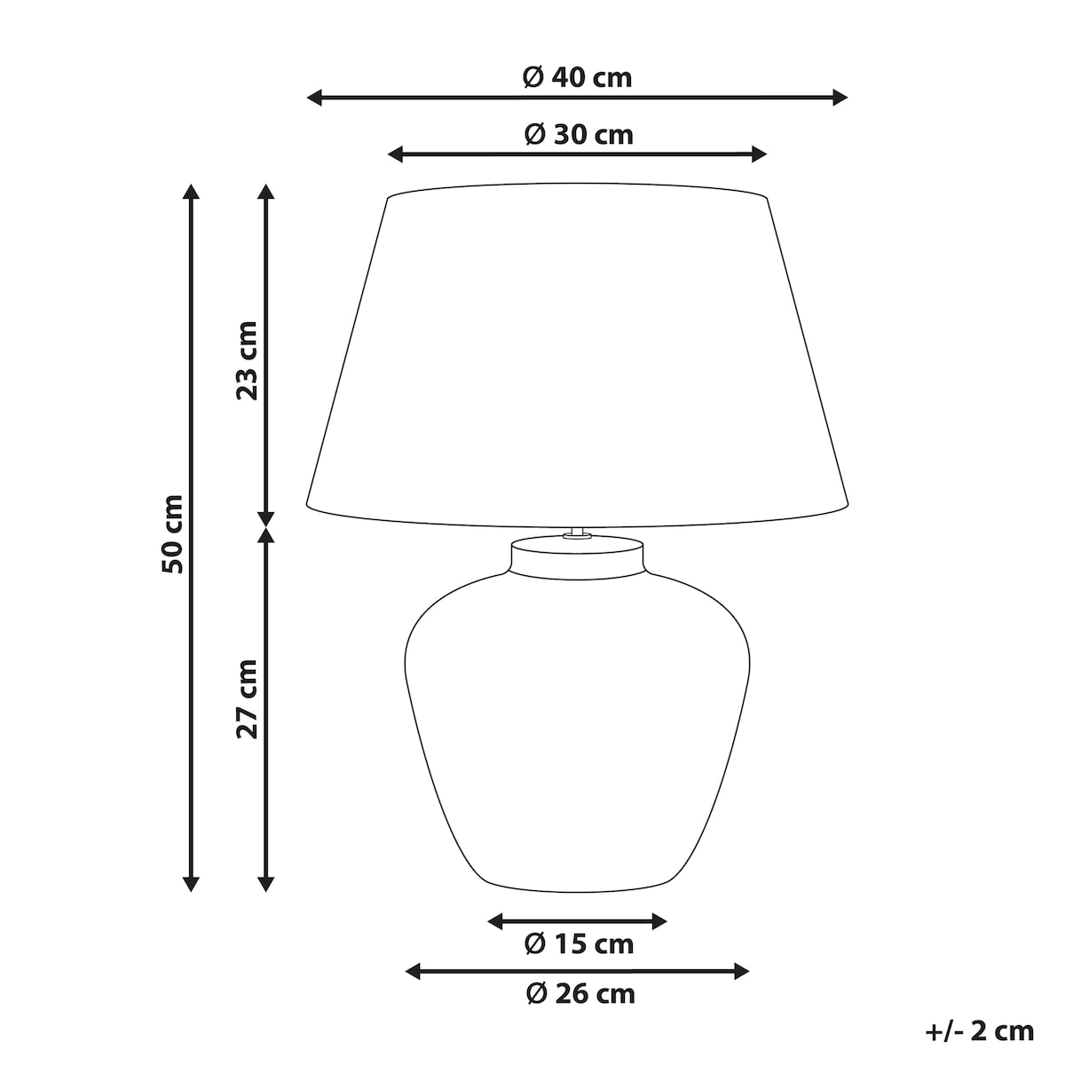 Lampa stołowa BARTON Ceramika Brązowy
