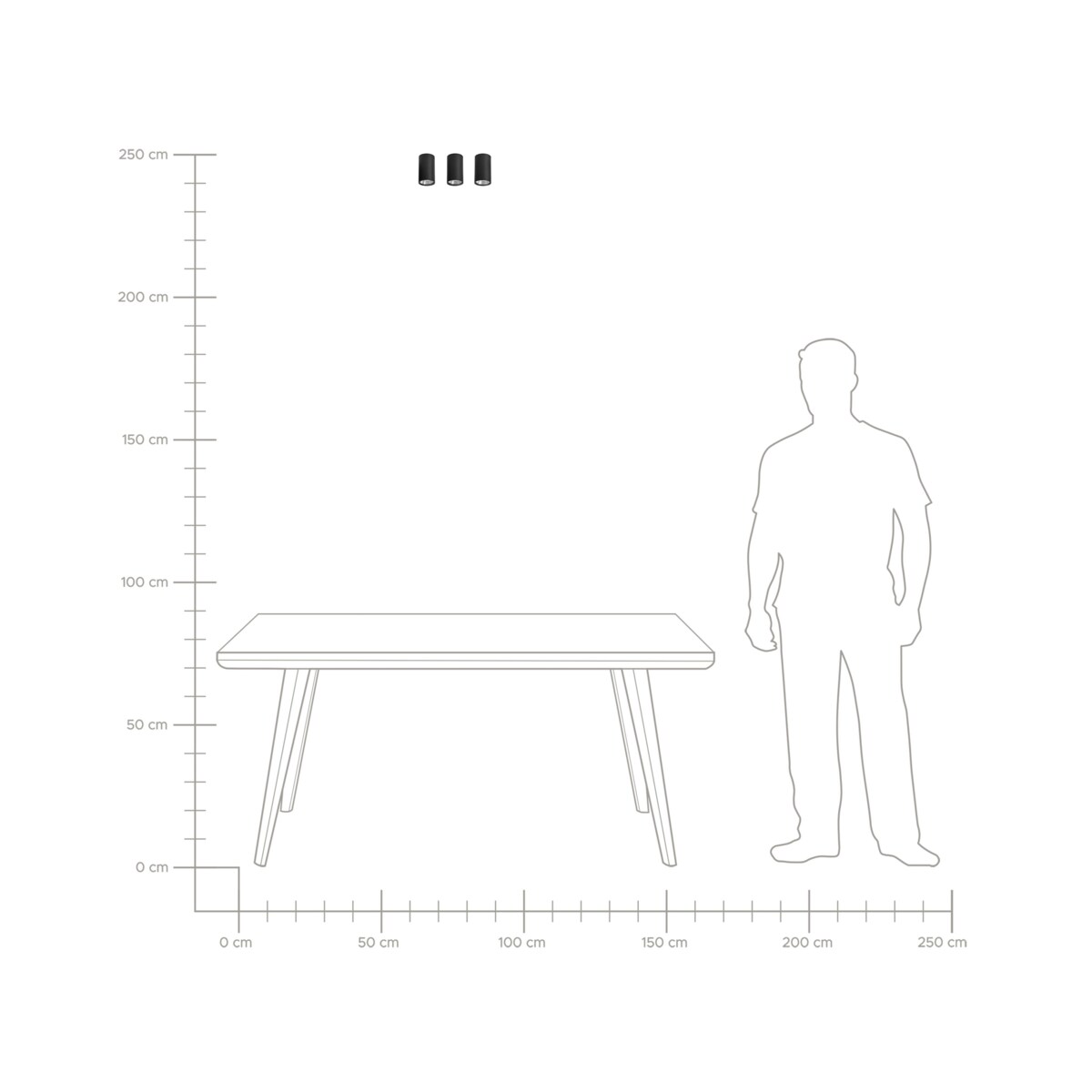 Lampa sufitowa LED BARCALA Metal Czarny
