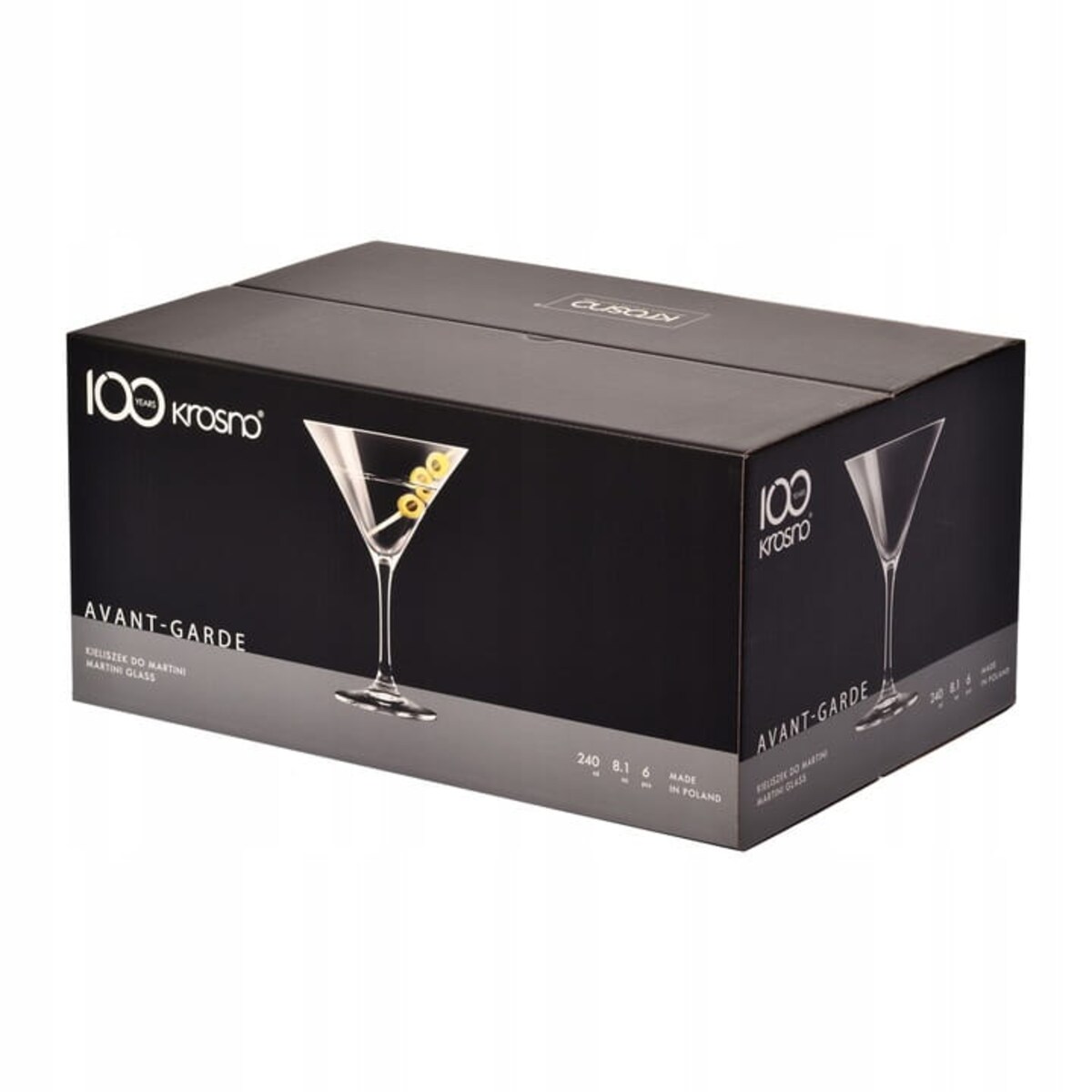 Kieliszki do martini Avant-Garde Krosno 6 szt 240 ml do Drinków Koktajli