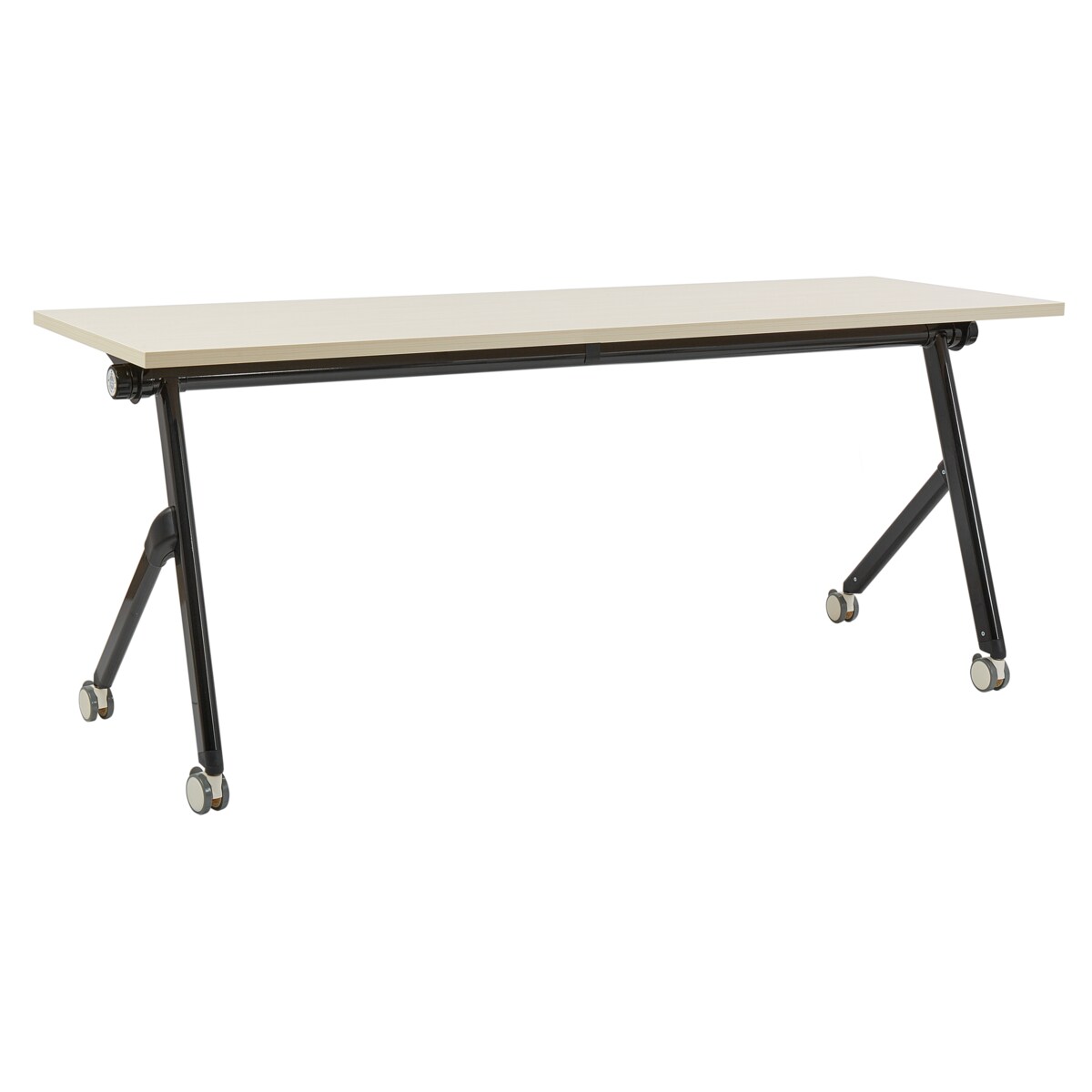 Składane biurko BENDI Jasnobrązowy 180 cm 60 cm z kółkami