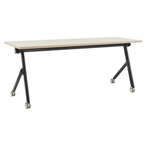 Składane biurko BENDI Jasnobrązowy 180 cm 60 cm z kółkami