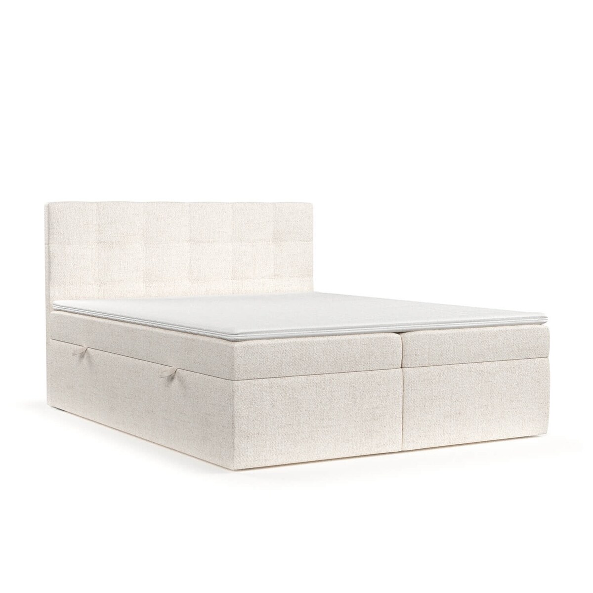 Łóżko tapicerowane LEAN 180x200 z pojemnikiem, Kremowy, tkanina Neve 02