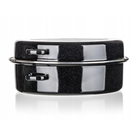 BRYTFANNA owalna emaliowana 38 cm pokrywa duża na pieczenie mięso święta