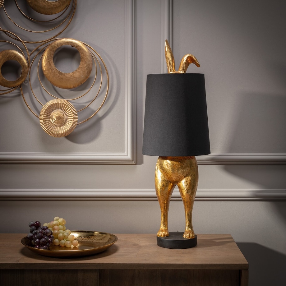 Lampa stołowa Gold Rabbit 74cm, 24 x 24 x 74 cm