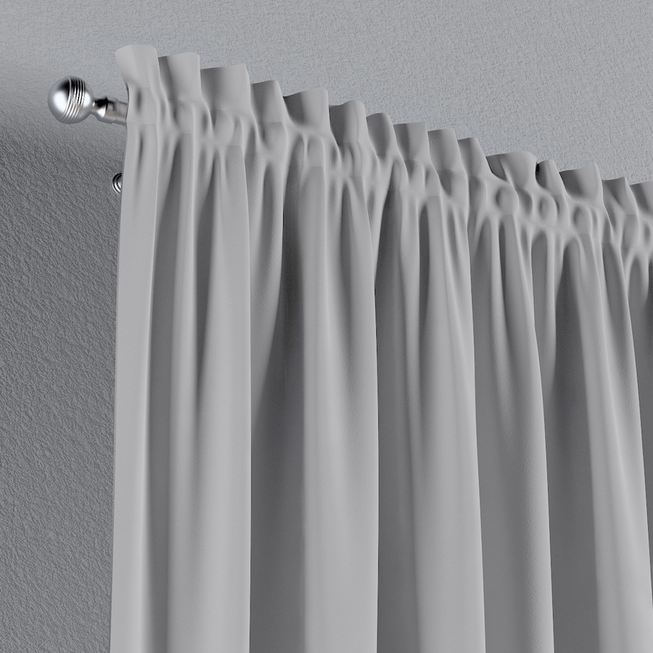 Zasłona na kanale z grzywką 1 szt. 130x245 srebrny