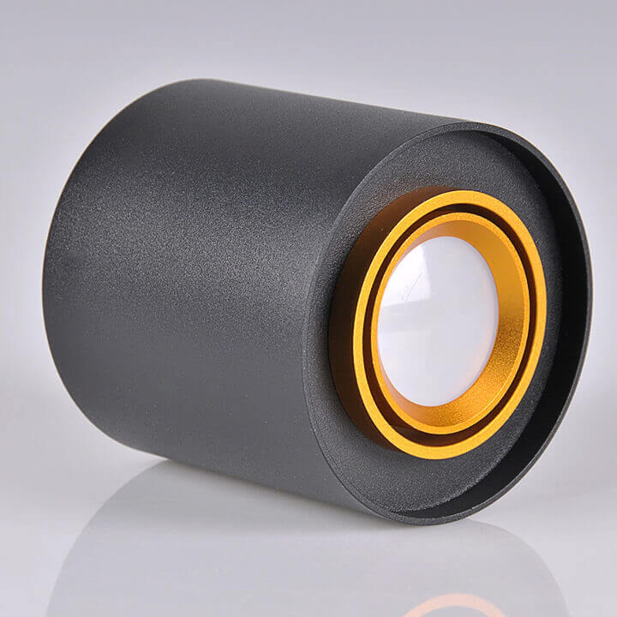 Downlight natynkowy EGER 313973 Polux tuba regulowana czarna złota