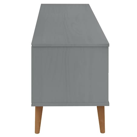 vidaXL Szafka TV MOLDE, szara, 158x40x49 cm, lite drewno sosnowe