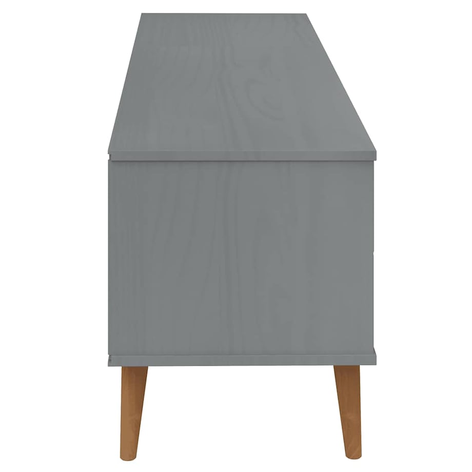 vidaXL Szafka TV MOLDE, szara, 158x40x49 cm, lite drewno sosnowe