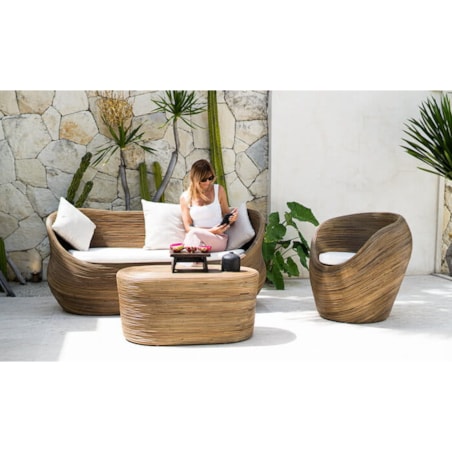 Sofa rattanowa Tegal ciemny Monnarita