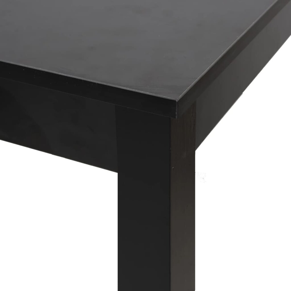 vidaXL Stolik barowy z MDF, czarny, 55 x 55 x 107 cm
