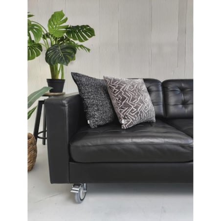 Grafitowa poduszka dekoracyjna 45x45 Fiord - melanż