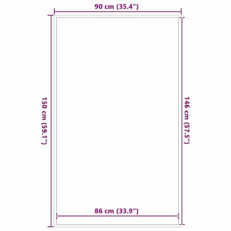vidaXL Wycieraczka, szara, 90x150 cm