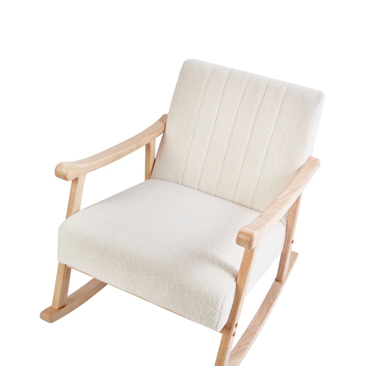 Fotel bujany LEKNES Boucle Złamana biel