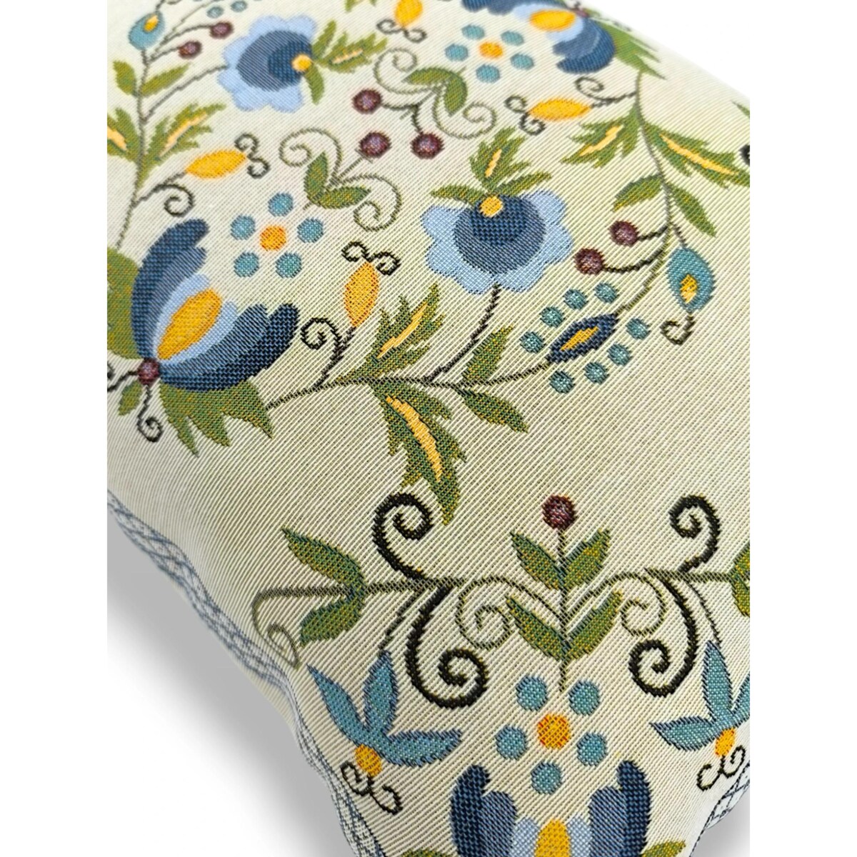 Dwustronna folkowa podłużna poduszka gobelinowa 46x36 Legenda