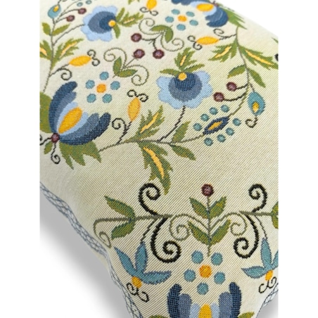 Dwustronna folkowa podłużna poduszka gobelinowa 46x36 Legenda