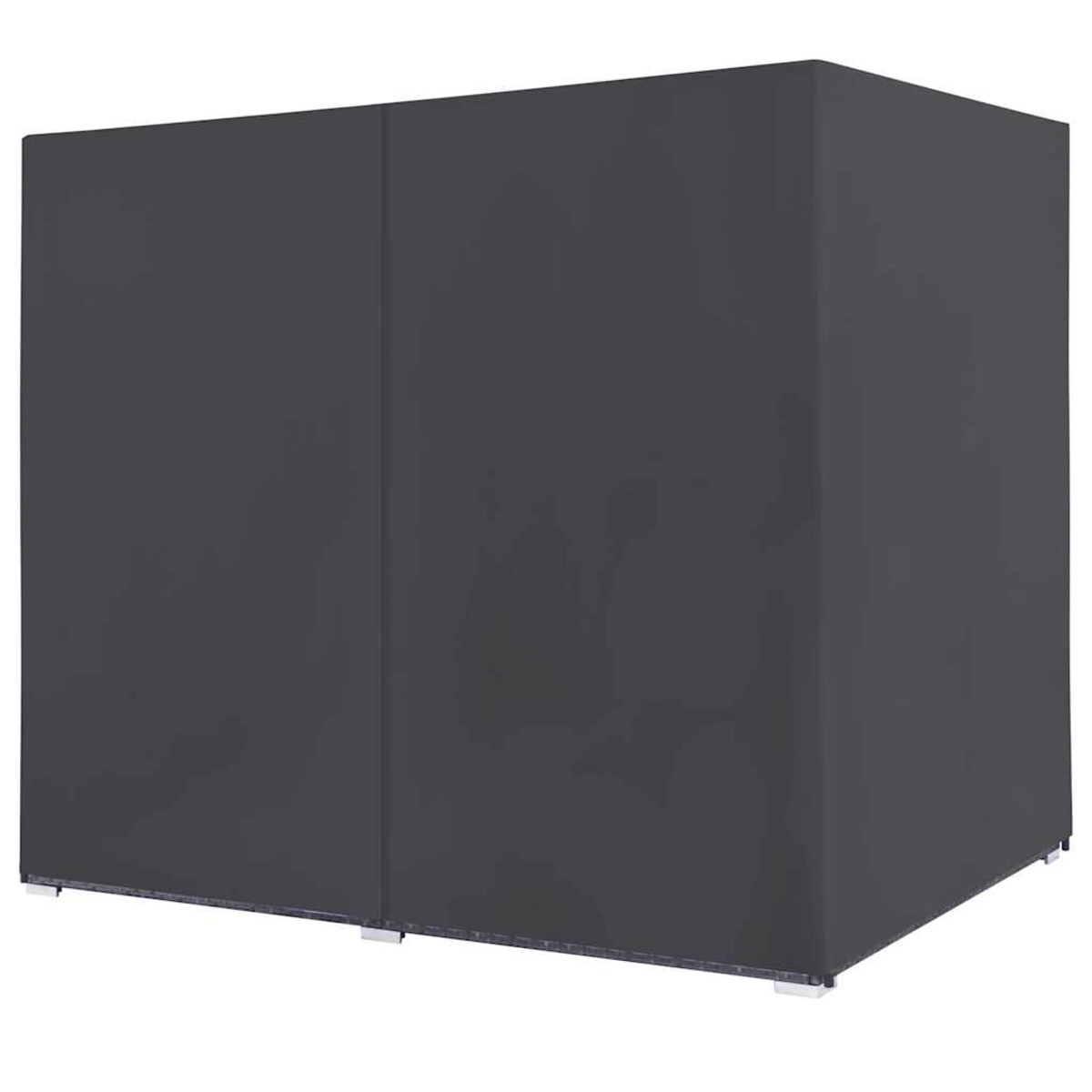 vidaXL Leżak ogrodowy z baldachimem, rattan PE, szary