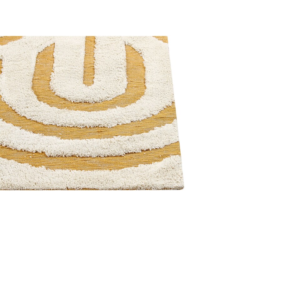 Dywan bawełniany 300 x 400 cm złamana biel z żółtym PERAI