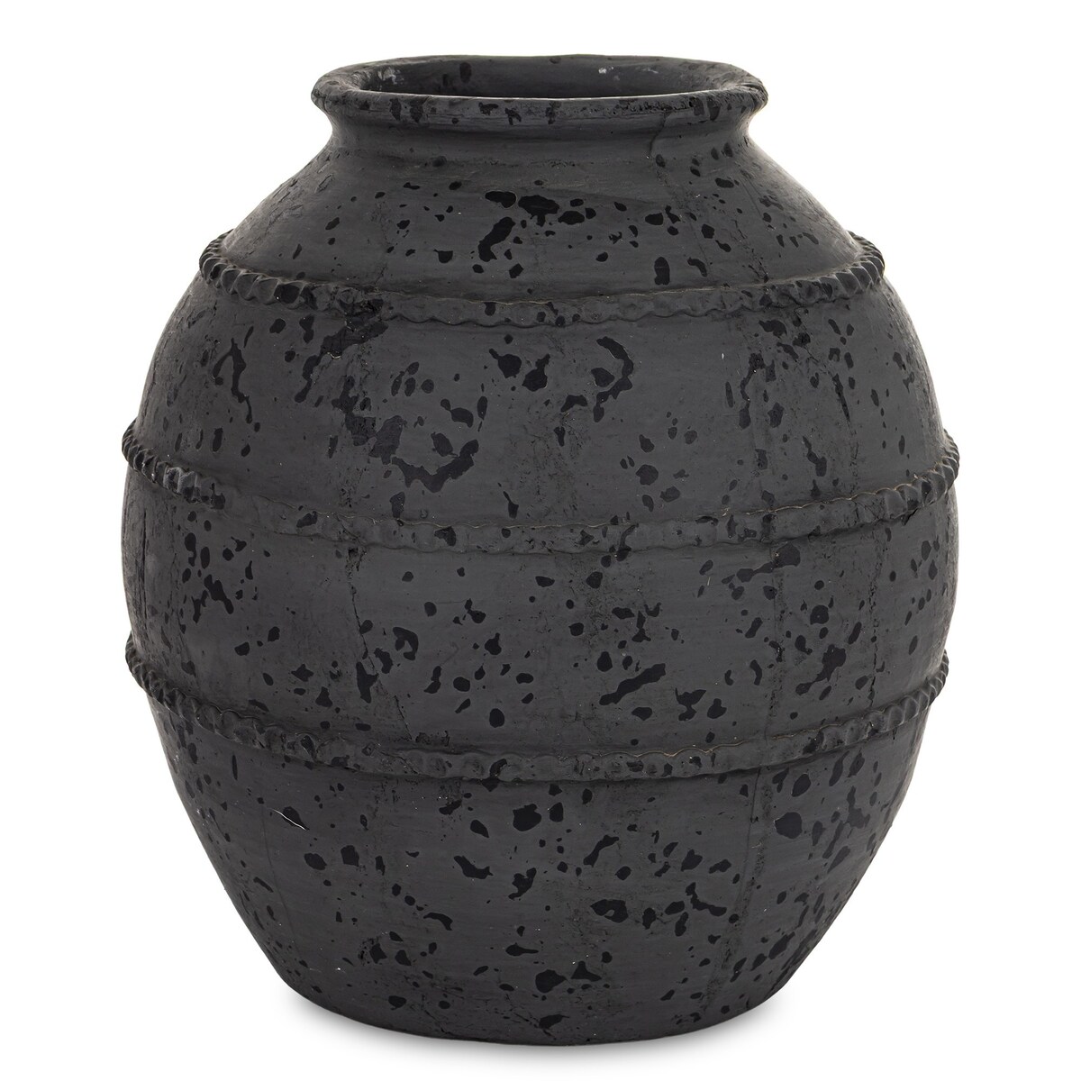 Wazon ceramiczny 32x26x26 cm ABARREL czarny