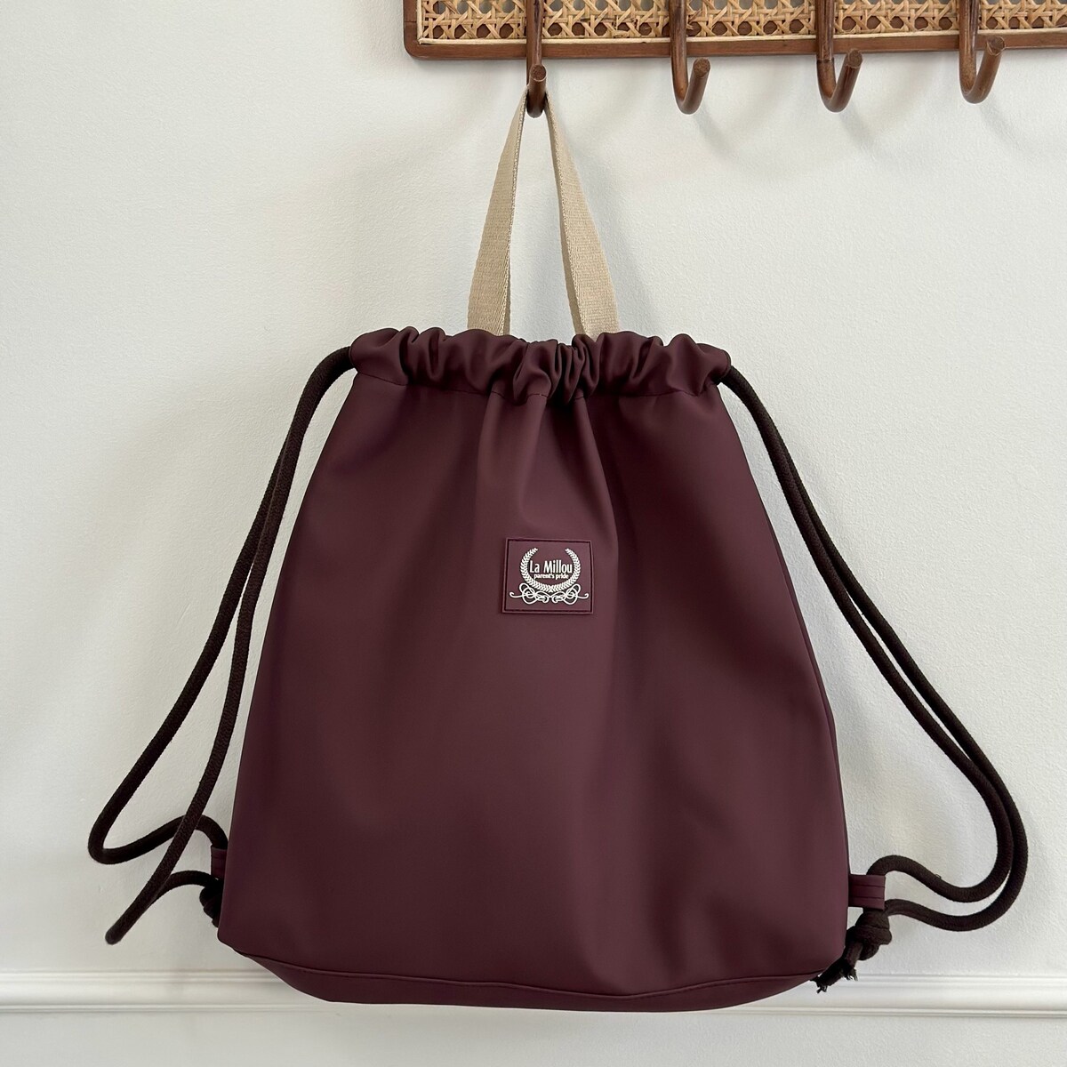 La Millou - PLECAK - WOREK GUMOWY - BURGUNDY