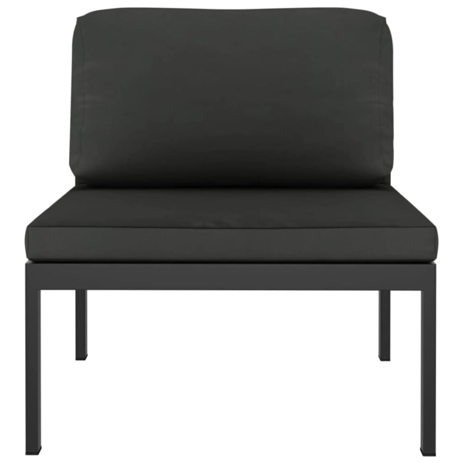 vidaXL 8-cz. zestaw mebli ogrodowych, poduszki, aluminium, antracyt
