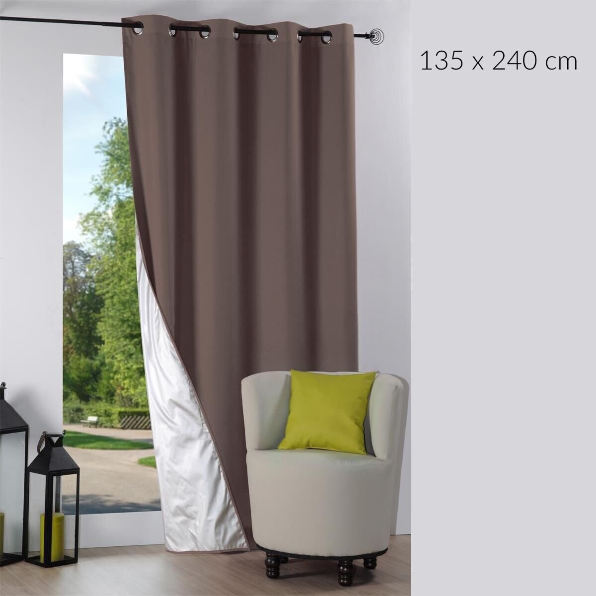 Zasłona termiczna na przelotkach NELSON, 135 x 240 cm