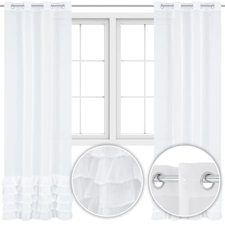 firana z falbanami "lilla" 140x250 cm