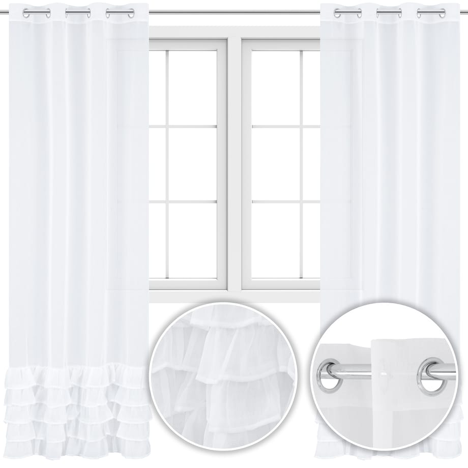 firana z falbanami "lilla" 140x250 cm