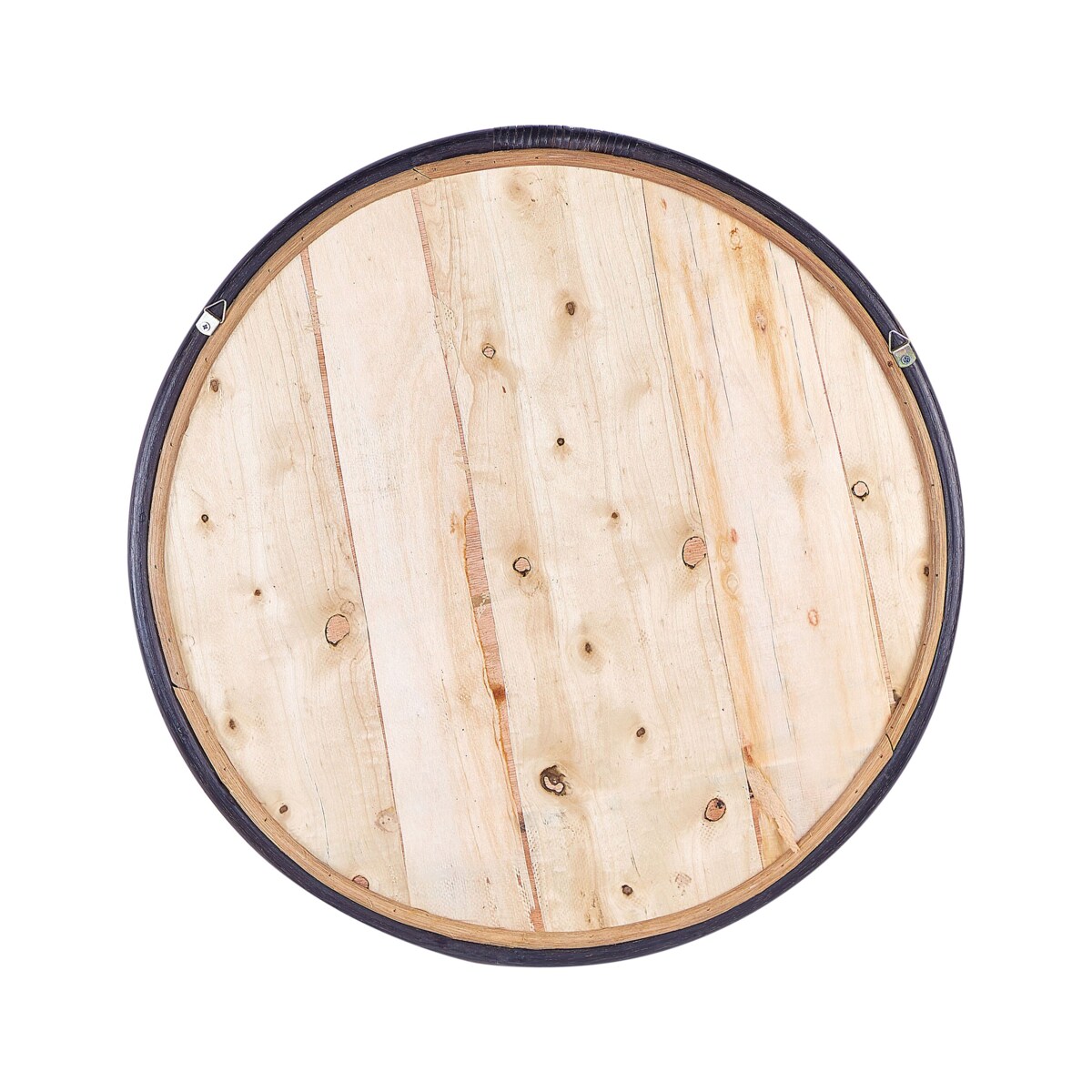 Okrągłe lustro ścienne rattanowe ø 60 cm czarne DAKSA