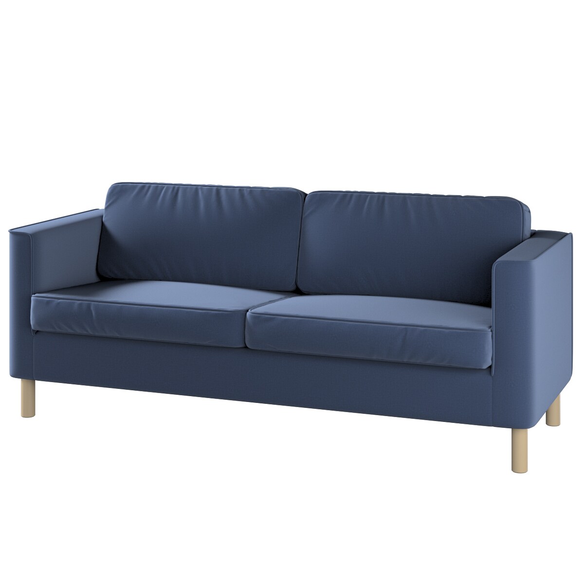 Pokrowiec na sofę Pärup 3-osobową, granatowy welwet, 206 x 80 x 86 cm, Ingrid
