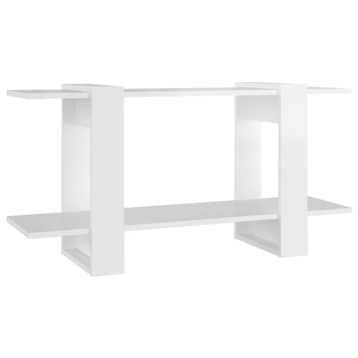 vidaXL Regał na książki, wysoki połysk, biały, 100x30x51 cm