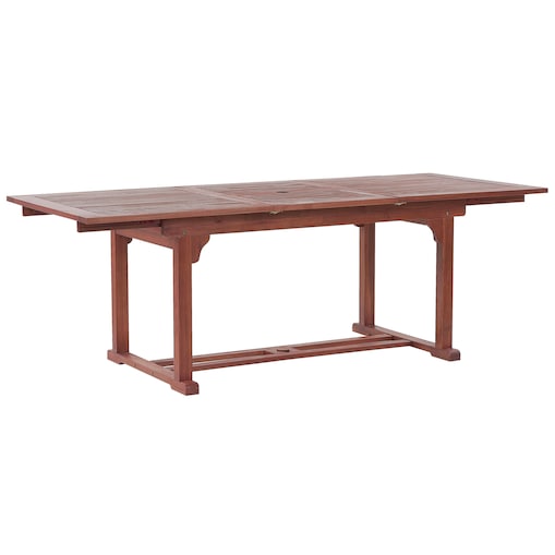 Stół ogrodowy rozkładany TOSCANA 160/220 cm 90 cm Drewno akacjowe Ciemnobrązowy