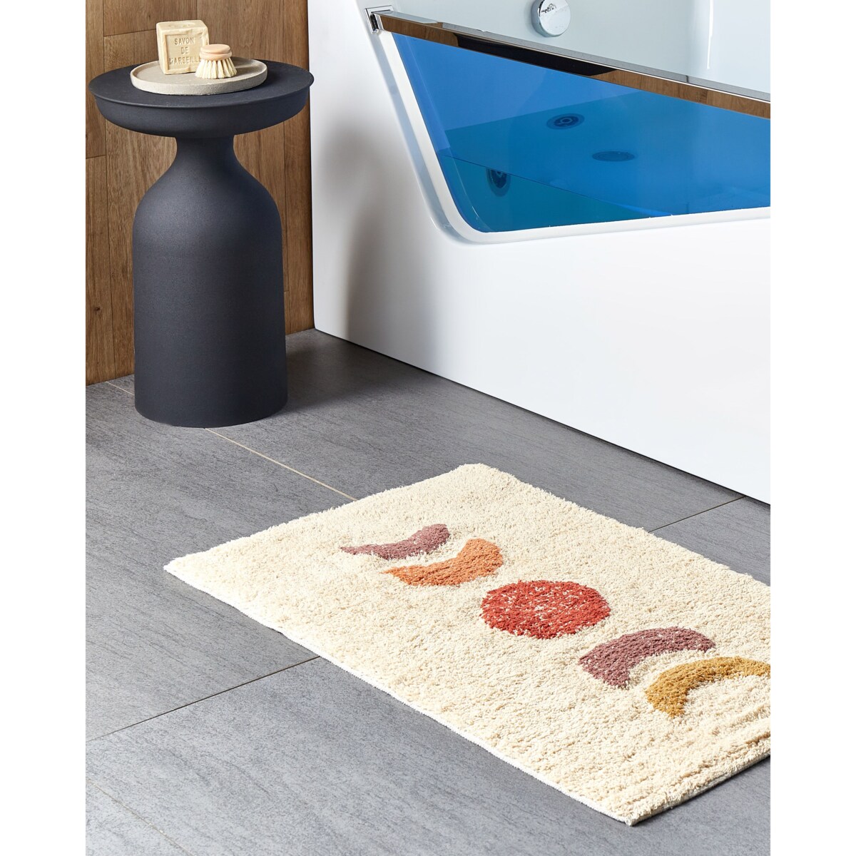 Dywanik łazienkowy bawełniany 50 x 80 cm beżowy ESME