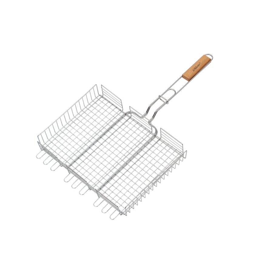RUSZT DO GRILLA GRILLOWANIA RYB MIĘSA WARZYW STALOWA KRATKA BBQ 40x30 CM