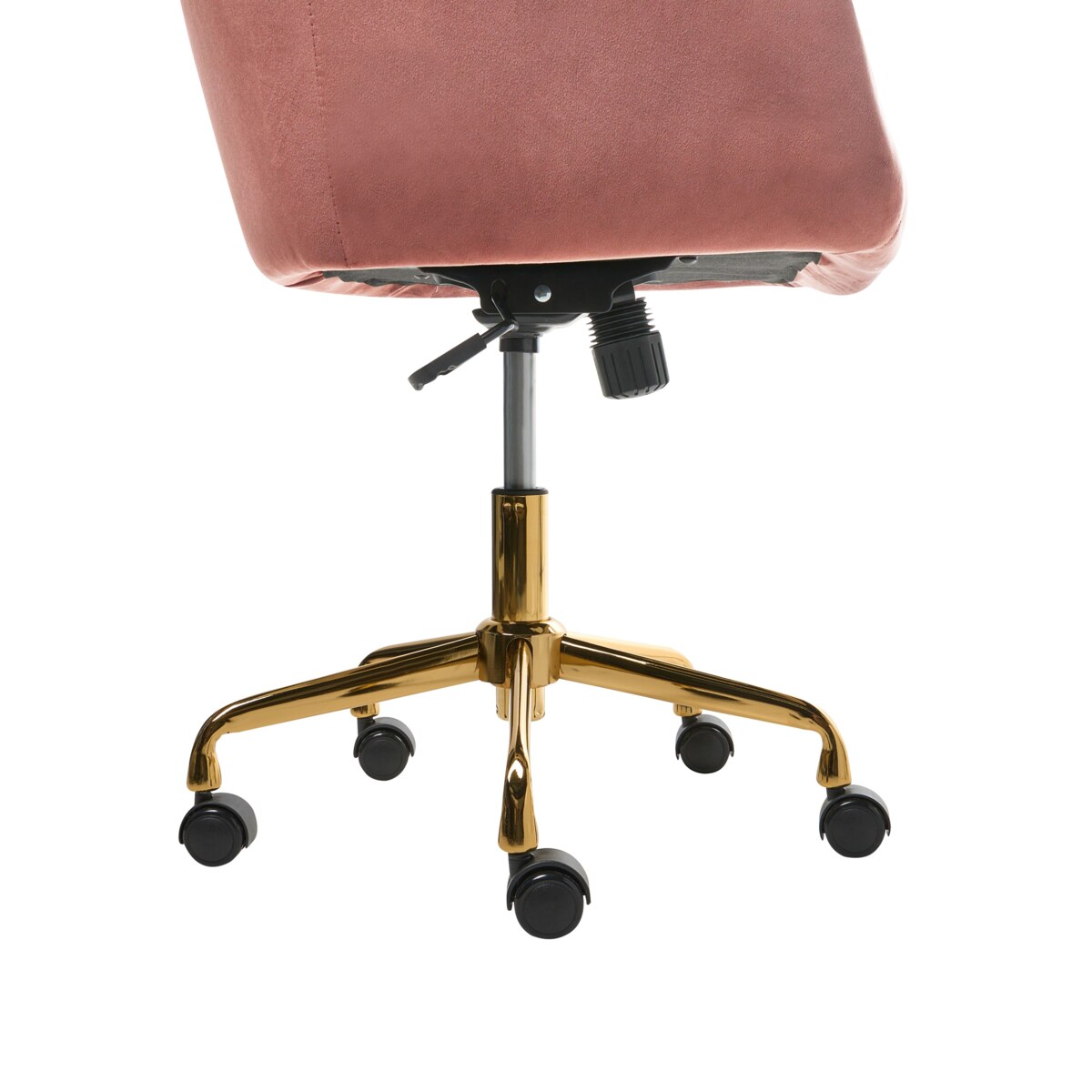 Krzesło obrotowe PALMDALE Welur Różowy