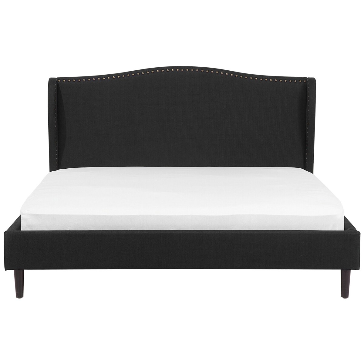 Łóżko tapicerowane 180 x 200 cm czarne COLMAR