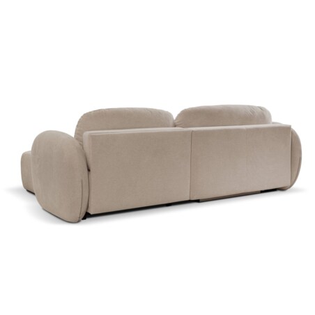 Nowoczesny narożnik rozkładany OLIVIO prawy - kolor cappuccino