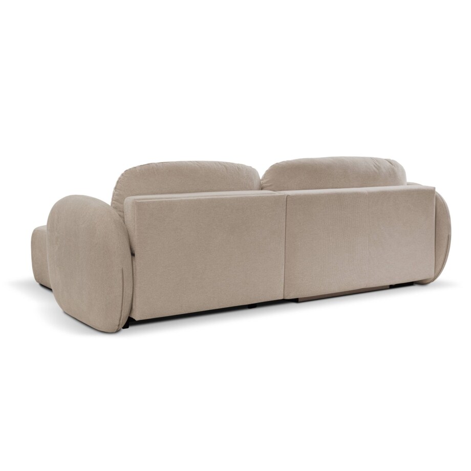 Nowoczesny narożnik rozkładany OLIVIO prawy - kolor cappuccino