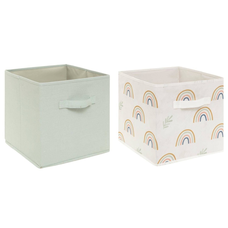 Pojemniki na zabawki, składane, 29 x 29 x 29 cm, 2 sztuki