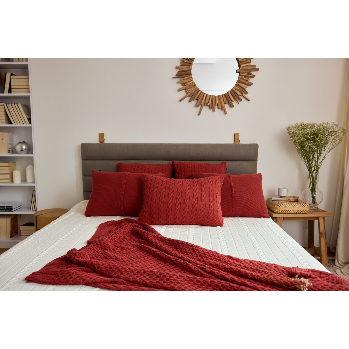 Pled ozdobny ceglasty, 130 x 160 cm, La Manta